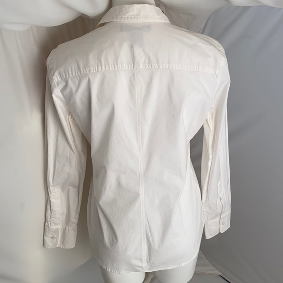 Express white double pocket fitted button down shirt 10 - Picture 4 of 10
